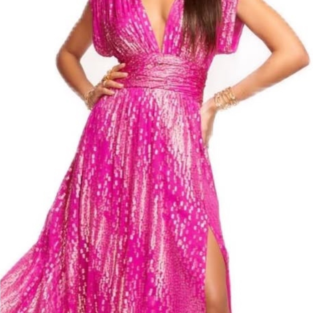RAMY BROOK Elegant Pink Evening Gown designer
